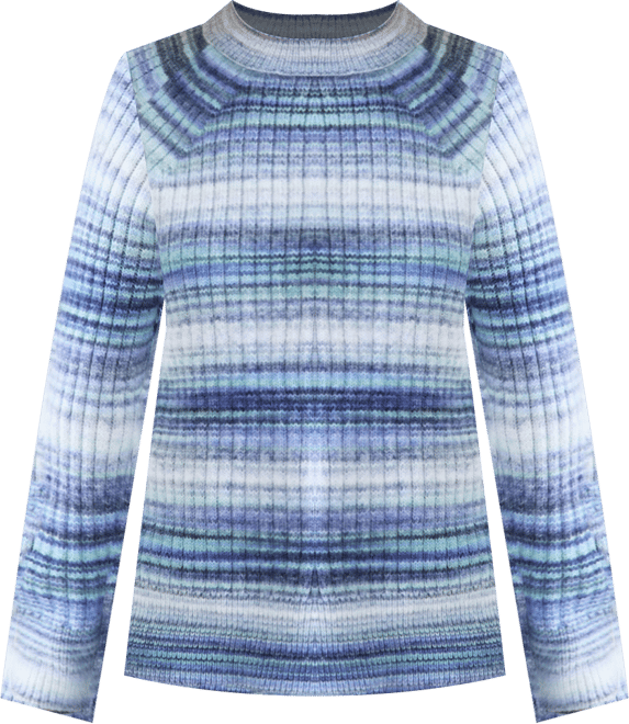 Women's Space-Dye Long-Sleeve Crewneck Sweater, Macy's Exclusive