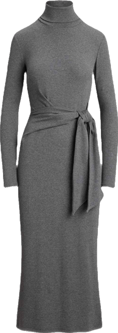 Women's Tie-Front Turtleneck Dress