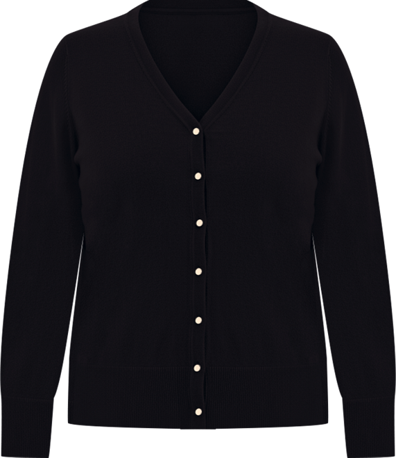 Plus Size V-Neck Button-Front Cardigan, Macy's Exclusive