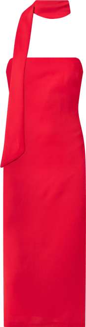 Women's Choker Tie Midi Dress