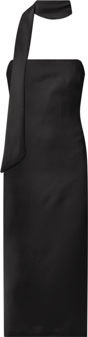 Women's Choker Tie Midi Dress