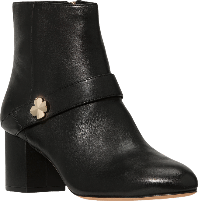 Women's Decorative Flower Block Heel Ankle Booties