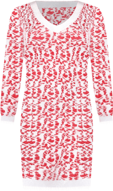 Women's Fuzzy Knit Sweater Dress