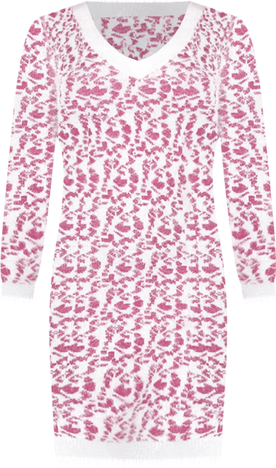 Women's Fuzzy Knit Sweater Dress