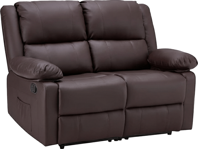 Loveseat Recliner with Heat&Massage Function, Rv Couch Wall-Hugger Reclining Sofa