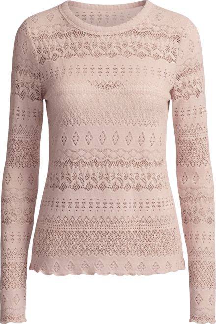 Women's Lace Detail Long Sleeve Top