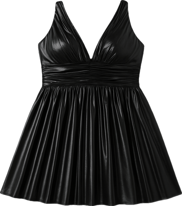Raven Black Iridescent A-line Party Dress