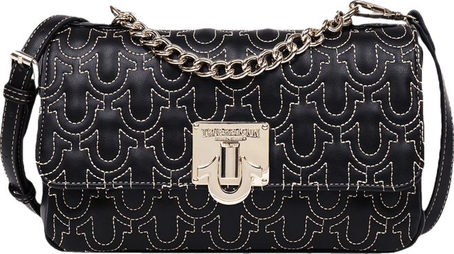 Horseshoe Quilted Flap Shoulder Bag