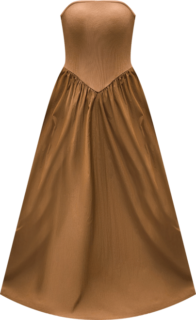 Women's Strapless Flowy Maxi Beach Dress