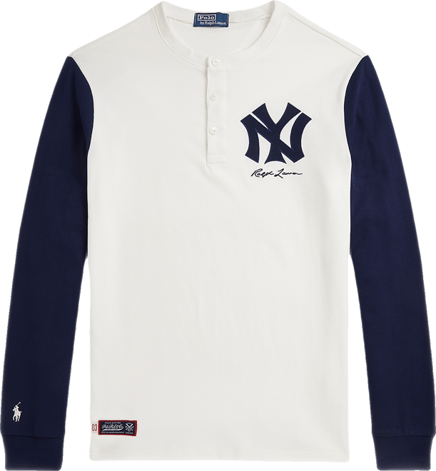 Men's Long Sleeve Yankees Henley T-Shirt