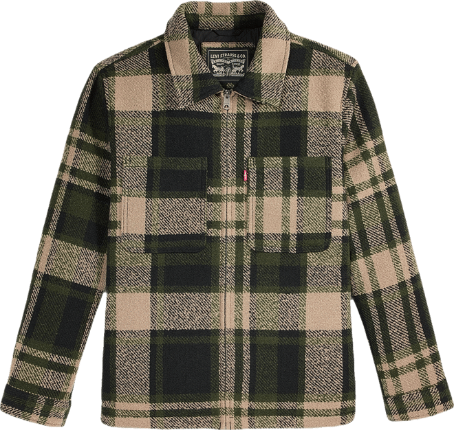 Men's Plaid Shirt Jacket