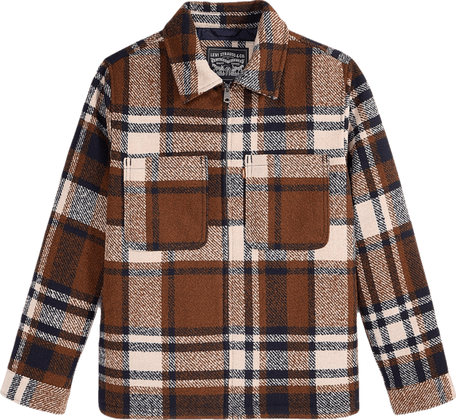 Men's Plaid Shirt Jacket