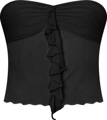 Women's Solange Ruffle Mesh Tube Top