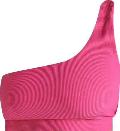 Women's One Shoulder Rib Bra