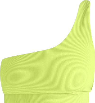 Women's One Shoulder Rib Bra