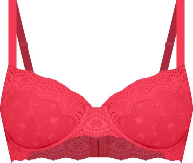 Women's Smitten Eyelet Unlined Underwire Bra