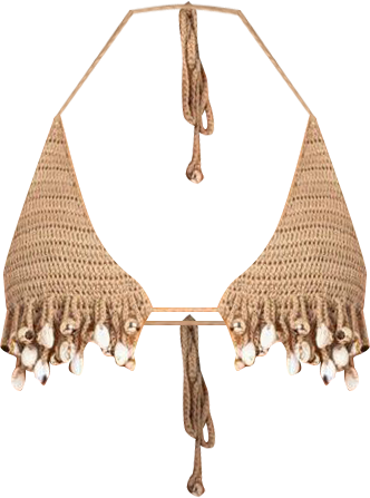 Women's Aruba beaded crochet bra top