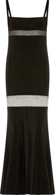 Women's Ieena Sheer Mesh Panel Sheer Detail Column Gown