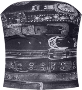 Women's Layered Belt mesh tube top