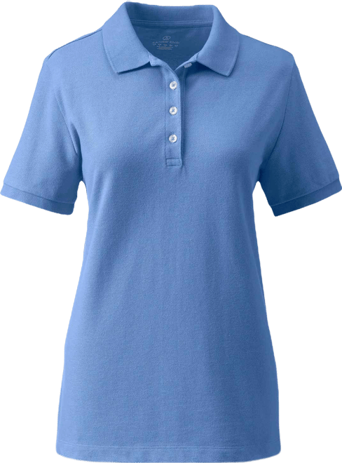 Women's Banded Short Sleeve Fem Fit Mesh Polo