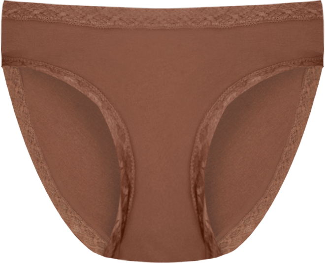 Bliss Lace-Trim Cotton Brief Underwear 156058