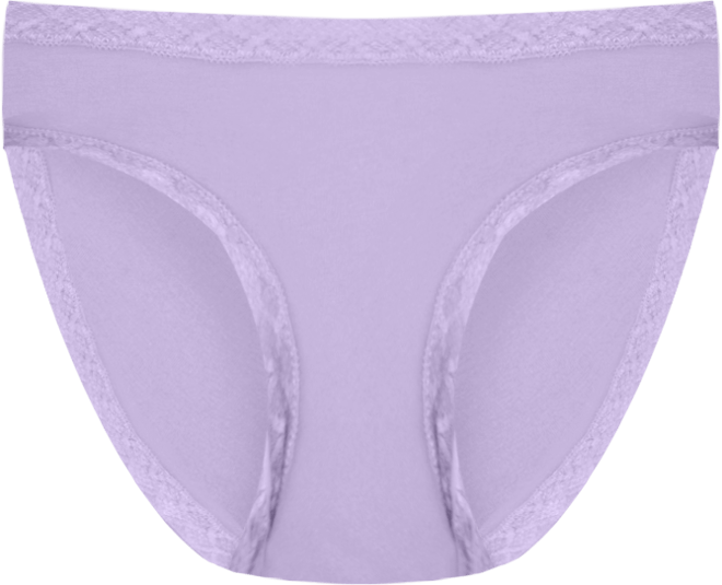 Bliss Lace-Trim Cotton Brief Underwear 156058
