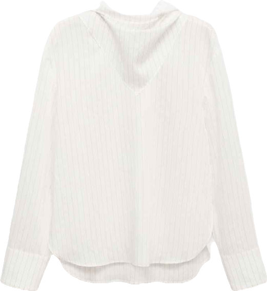 Women's Handkerchief Detail Striped Blouse