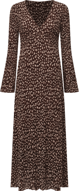 Women's Printed V-Neck Dress