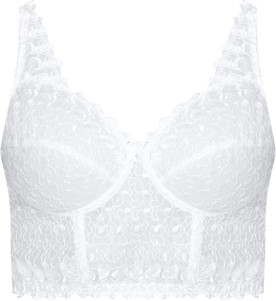 Women's Longline Embroidered Bra