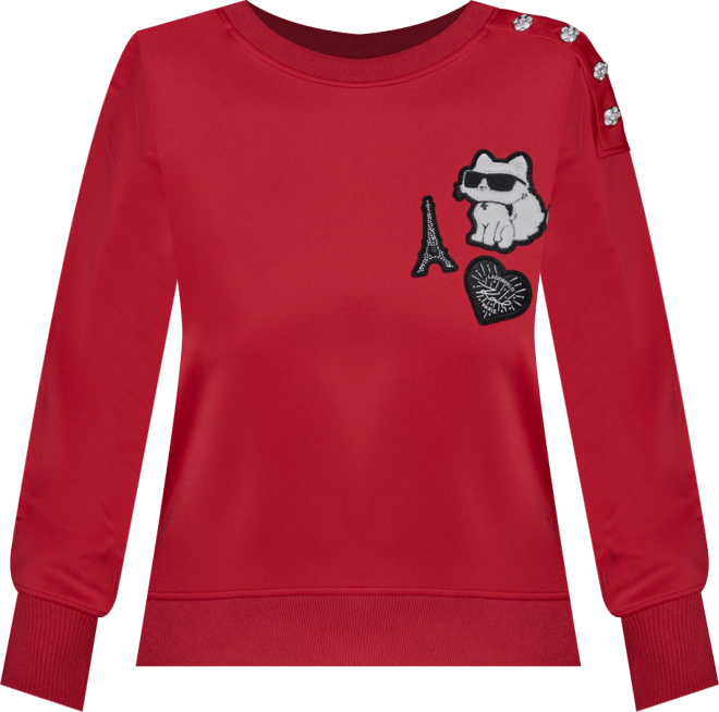 Plus Size Patches Sweatshirt