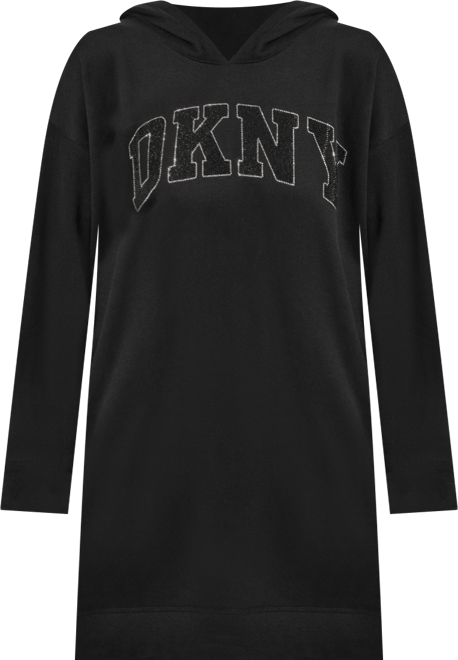 Women's Exploded Rhinestone Varsity Logo Hoodie Sneaker Dress