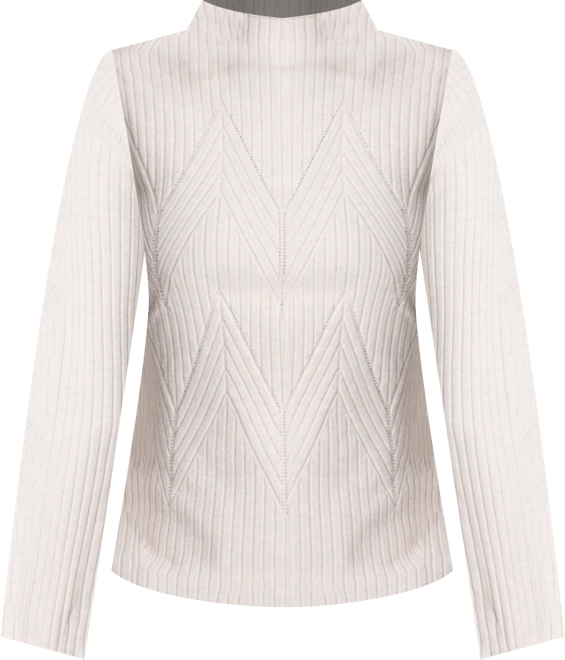 Women's Large Chevron Stitch Long-Sleeve Sweater