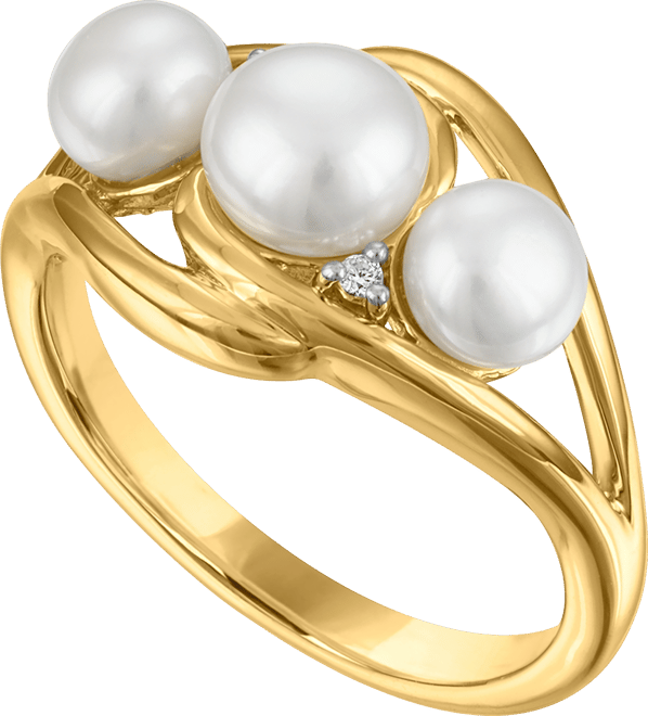 Cultured Freshwater Pearl and Cubic Zirconia Ring (2.77 ct. t.w.) in 14K Gold over Sterling Silver