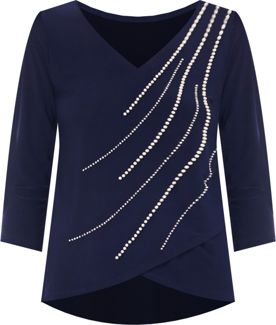 Women's V-Neck Asymmetrical Top