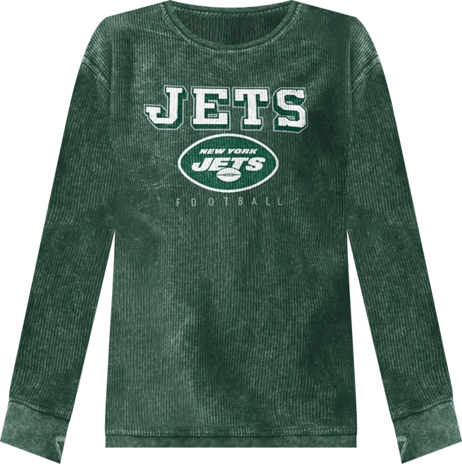 Women's Green New York Jets Comfy Cord Pullover Sweatshirt