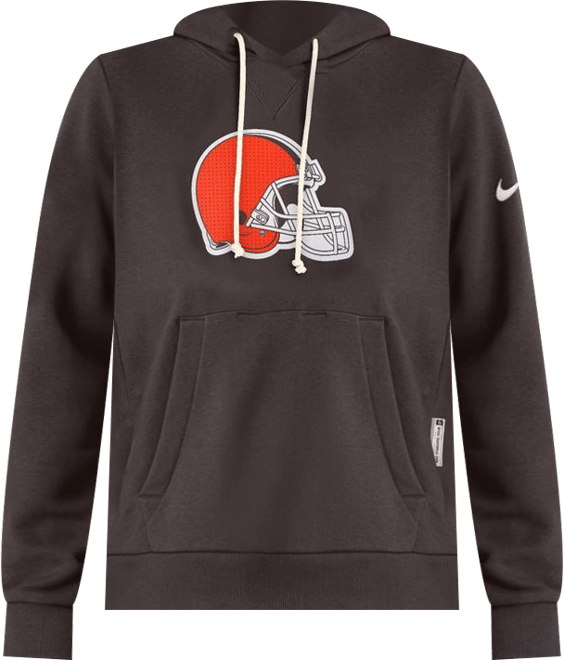 Women's Brown Cleveland Browns Sideline Standard Issue&nbsp;Initial Home&nbsp;Dri-fit Hoodie