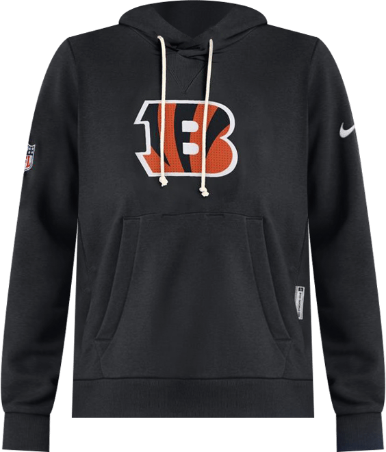 Women's Black Cincinnati Bengals Sideline Standard Issue&nbsp;Initial Home&nbsp;Dri-fit Hoodie
