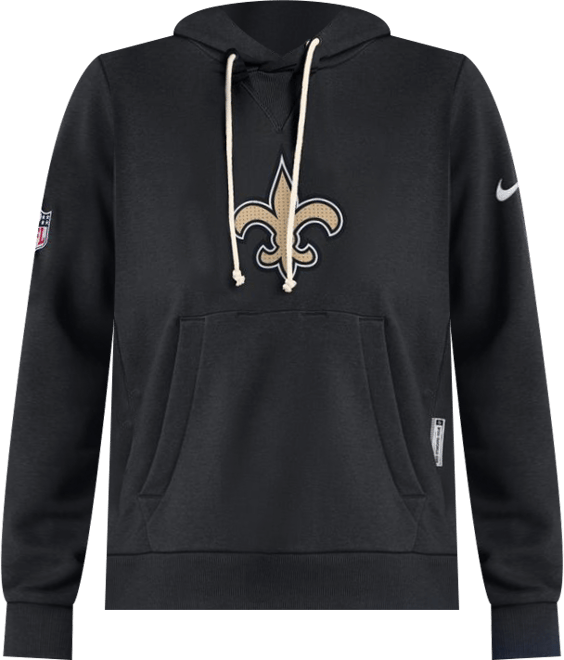 Women's Black New Orleans Saints Sideline Standard Issue&nbsp;Initial Home&nbsp;Dri-fit Hoodie