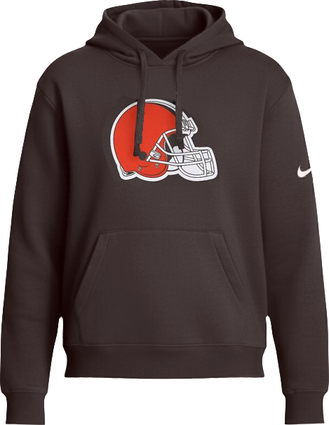 Women's Brown Cleveland Browns Club Fleece Pullover Hoodie