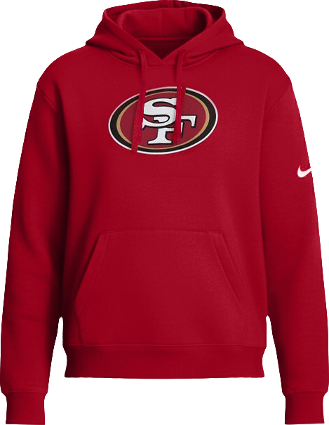 Women's Scarlet San Francisco 49ers Club Fleece Pullover Hoodie