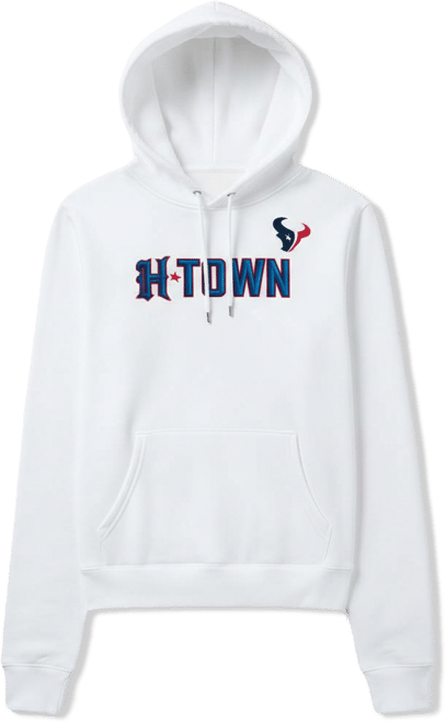 Women's White Houston Texans H-Town Fleece Pullover Hoodie