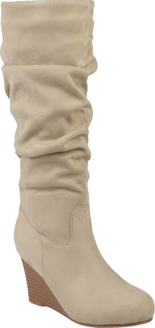 Women's Haze Rouched Knee High Wedge Boots