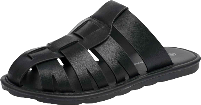 Men's Marlin Fisherman Slide Sandals Faux Leather Dressy Sandals