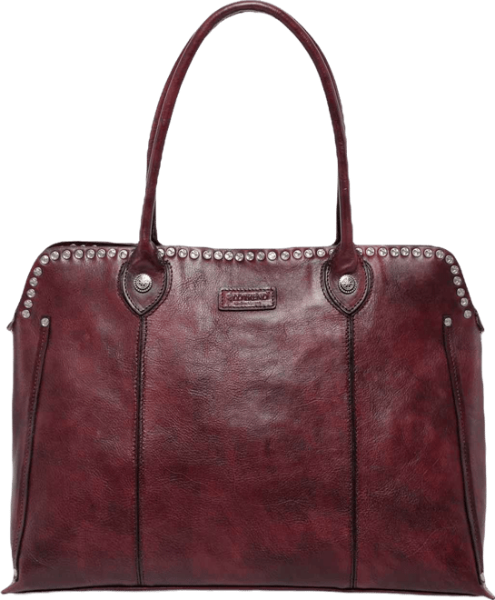 Women's Genuine Leather Soul Stud Satchel Bag