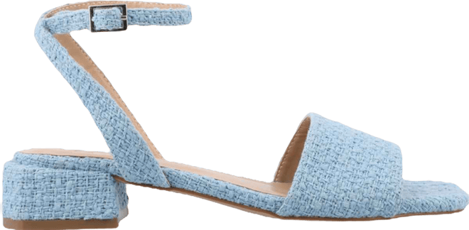 Women's Adleey Ankle Strap Tweed Block Heel Sandals
