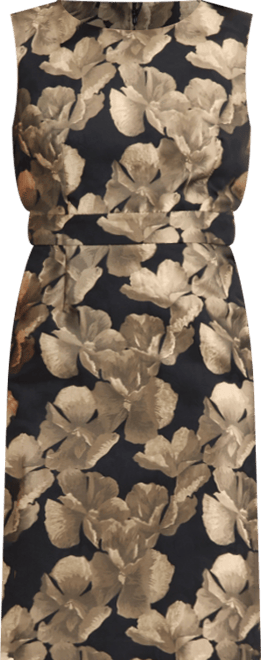 Kasper Women's Damask Sleeveless Sheath Dress, Regular & Petite