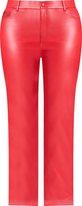 Women's Slit Hem Faux Leather Pant