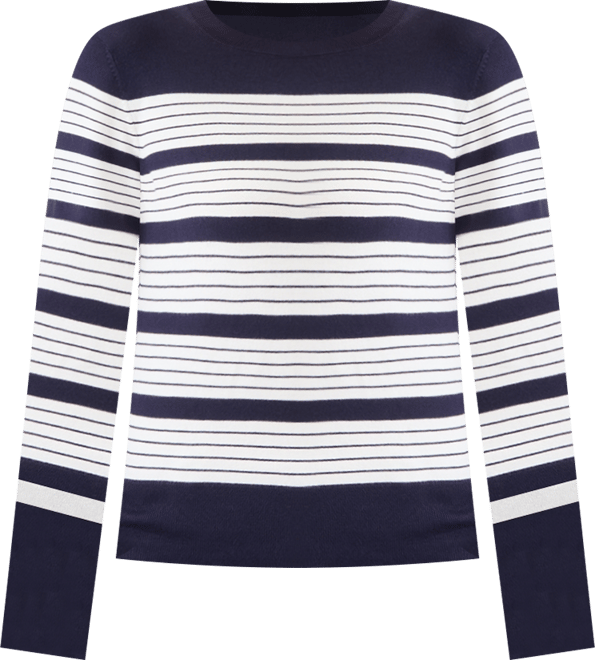 Women's Mixed Stripe Crewneck Sweater