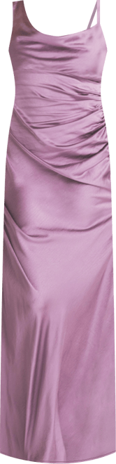 Cowl Front Asymmetric Bridesmaid Dress