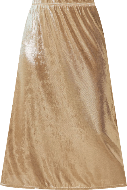 Women's Starlit Nights Gold Midi Skirt